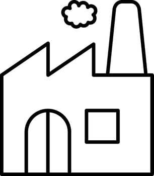 Factory Line Icon vector