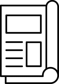 Magazine Line Icon vector