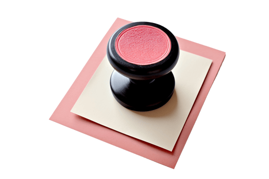 Rubber Stamp on Transparent Background. png