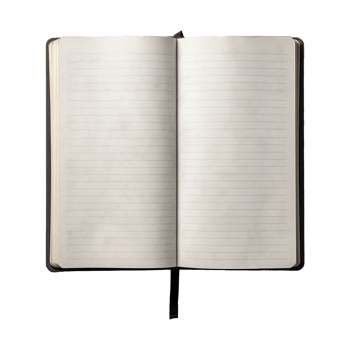 AI generated Open blank notebook isolated on transparent background png