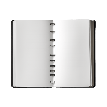 AI generated Open blank notebook isolated on transparent background png