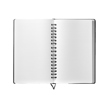AI generated Open blank notebook isolated on transparent background png