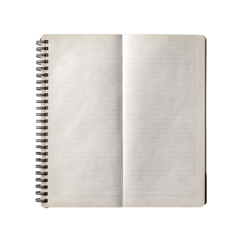 AI generated Open blank notebook isolated on transparent background png