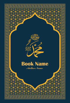 Islamic flyer template design with pattern vector
