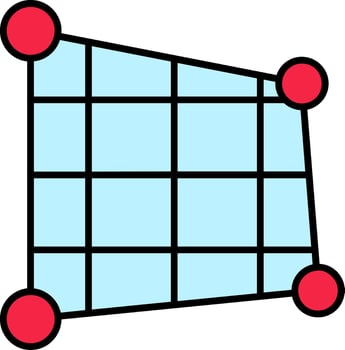 Distort Line Filled Icon vector