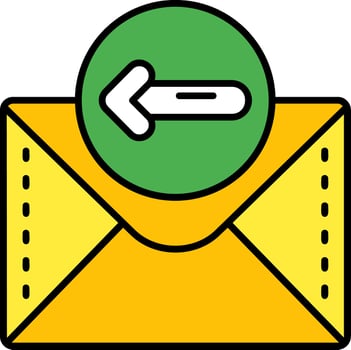 Left arrow Line Filled Icon vector