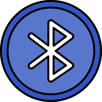 Bluetooth Line Filled Icon vector