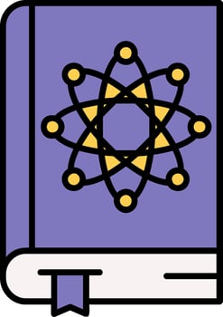 Physics book Line Filled Icon vector