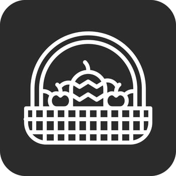 Fruits Basket Vector Icon