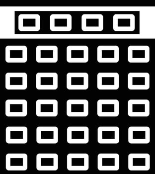 Office solid and glyph vector illustration