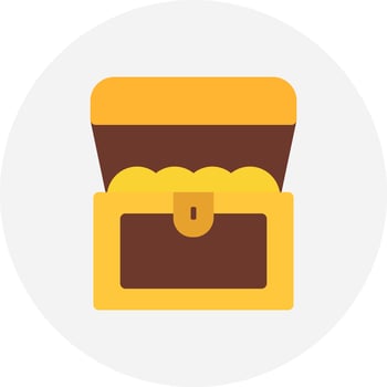 Treasure Chest Creative Icon Design vector