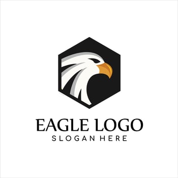 Eagle logo template icon illustration design. Eagle head logo template. vector