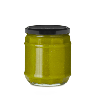 BBQ sauce in glass jar isolated on transparent background with clipping path png