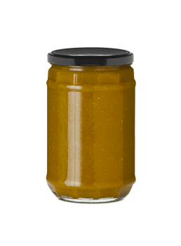 BBQ sauce in glass jar isolated on transparent background with clipping path png