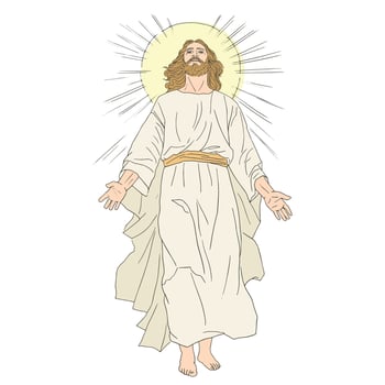 Jesus Christ is risen, Happy Easter. vector