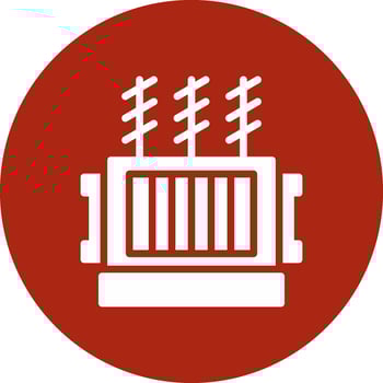 Power Transformer Creative Icon Design vector