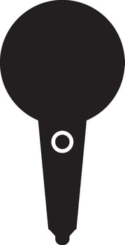 Outline podcast microphone icon vector element