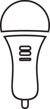 Outline podcast microphone icon vector element