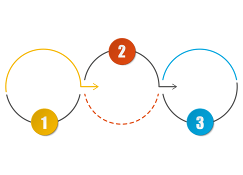 Infographic process design 3 options or steps. png