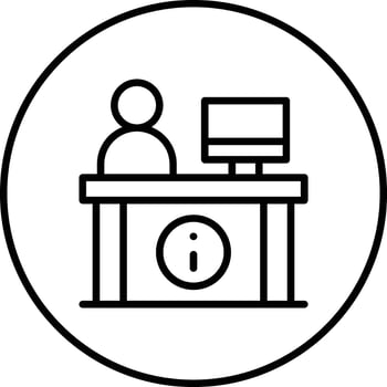 Information Desk Vector Icon