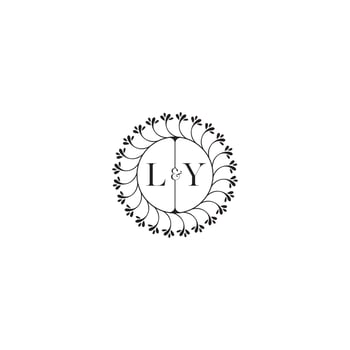 LY simple wedding initial concept with high quality logo design vector