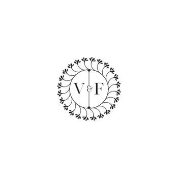 VF simple wedding initial concept with high quality logo design vector