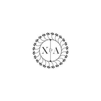 XA simple wedding initial concept with high quality logo design vector