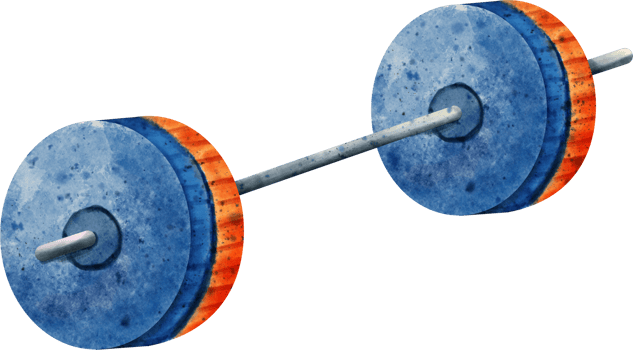 watercolor barbell sport png