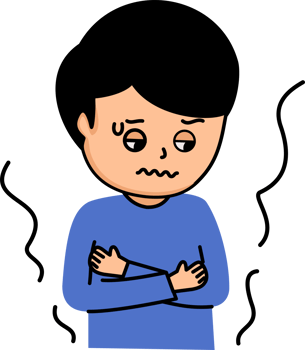 illustration of kid man who is cold png