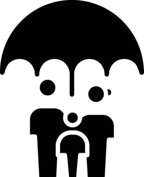 Family protection solid and glyph vector illustration