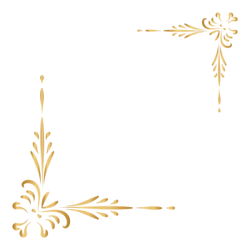 Gold vintage corner and frame element. Antique swirl divider pattern luxury ornament. Filigree design calligraphic decoration for frame, greeting card, invitation, menu, certificate. png