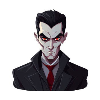 AI generated vampire art illustrations for stickers, tshirt design, logo, poster etc png
