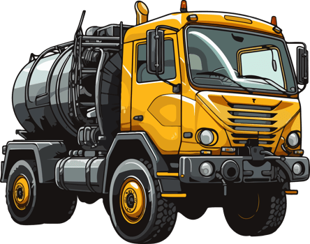 AI generated Cute concrete mixer in cartoon style png