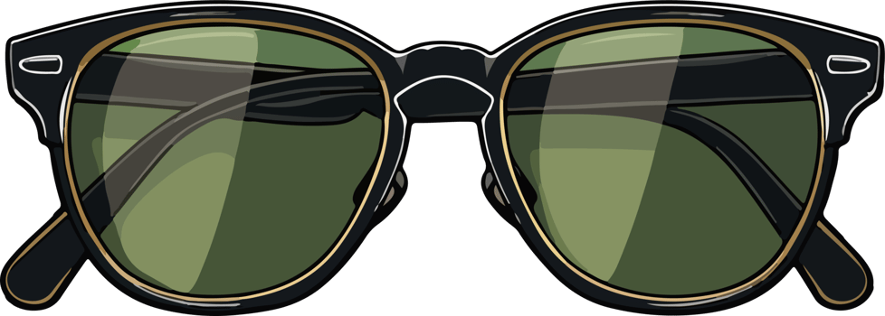 AI generated Cute Golf Sunglasse in cartoon style png