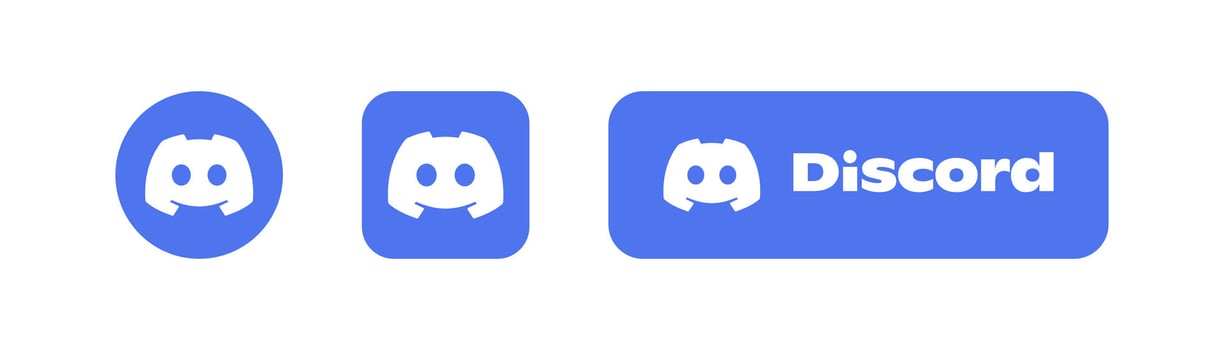 Circle Discord logotype icon. Social media app. Network application. Popular editorial brand. Vector illustration.
