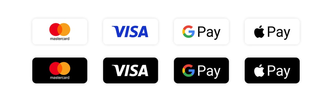 Mastercard, Visa, Apple pay, Google pay - popular payment systems. Finance system app. Bank card. Vector illustration.