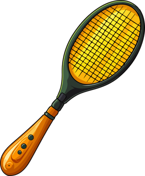 AI generated Cute Squash racquet in cartoon style png