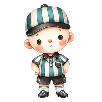 AI generated Whistle and referee watercolor clipart. Ai Generate png