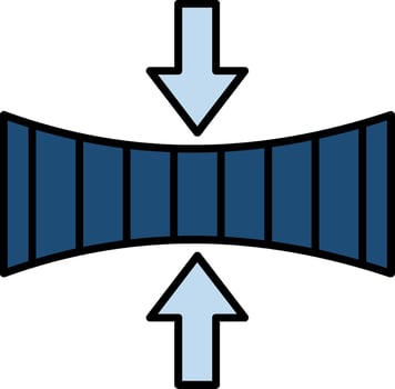 Elasticity Line Filled Icon vector
