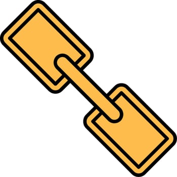 Link Line Filled Icon vector