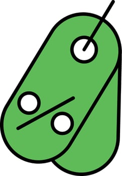 Tag Line Filled Icon vector