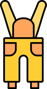 Coveralls Line Filled Icon vector