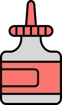 Glue Line Filled Icon vector