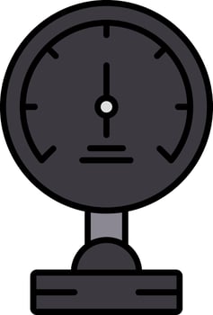 Pressure Meter Line Filled Icon vector