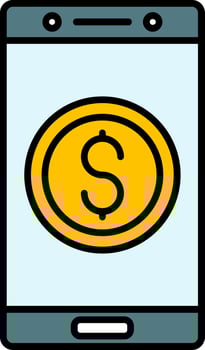 Currency Line Filled Icon vector