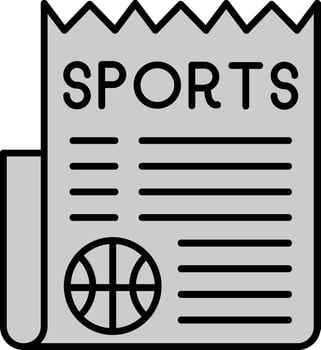 Sports News Line Filled Icon vector