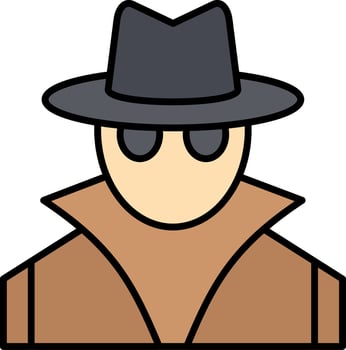 Spy Line Filled Icon vector