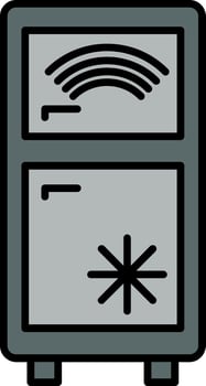 Smart Refrigerator Line Filled Icon vector