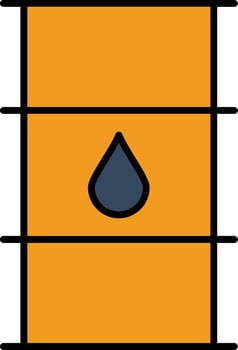 Oil Barrel Line Filled Icon vector