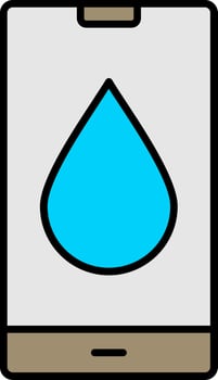 Water Drop Line Filled Icon vector